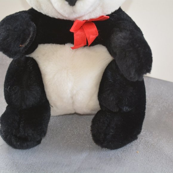 R. Dakin 1987 Panda Bear Teddy Plush Lovey 10" - Picture 3 of 8